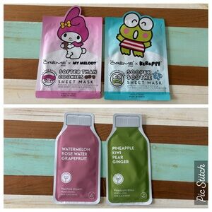 Set of four face masks